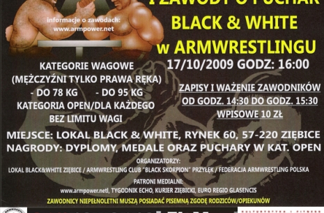PUCHAR BLACK&WHITE ZIĘBICE 2009 # Siłowanie na ręce # Armwrestling # Armpower.net