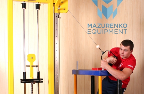 Trenuj na maszynach Mazurenko - wyciąg regulowany  # Siłowanie na ręce # Armwrestling # Armpower.net