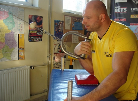 Mariusz Grochowski – trening mistrza. # Siłowanie na ręce # Armwrestling # Armpower.net